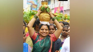 India News | Telangana: MLC Kavitha Offers 'Bonam' on Bonalu Festival