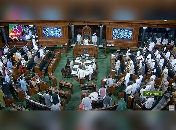 India News | Lok Sabha Adjourned Till 3 Pm Amid Sloganeering by Opposition MPs