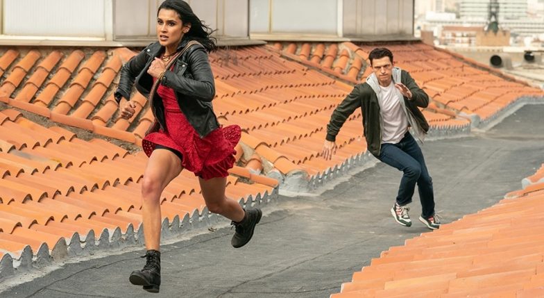 Sophia Taylor Ali and Tom Holland in Uncharted