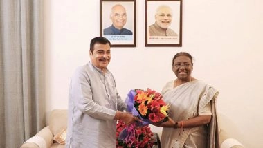 India News | Nitin Gadkari Calls on President-elect Droupadi Murmu