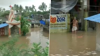 Gujarat Rains: Flood-Like Situation in Valsad As Water Enters Low-Lying Areas After Heavy Rainfall (Watch Video)