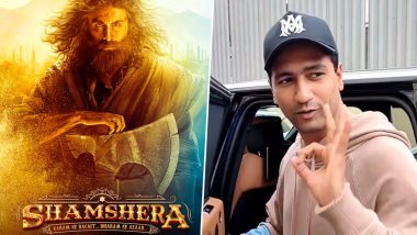 Shamshera: Vicky Kaushal Gives a Thumbs Up to Ranbir Kapoor's Period Actioner (Watch Video)