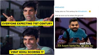 Virat Kohli 71st Century Funny Memes and Jokes Goes Viral After Indian Batsman Gets Out for 17 Runs in IND vs ENG 3rd ODI 2022