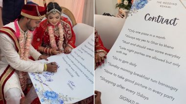 Newlywed Couple Sign ‘Unique’ Marriage Contract, Conditions Are a Must-Read!