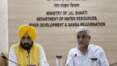 Punjab CM Bhagwat Mann Meets Jal Shakti Minister Gajendra Singh Shekhawat To Discuss Issue of Contaminated Waters in State