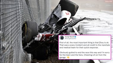 George Russell Provides Update on Zhou Guanyu, Says Alfa Romeo Driver Is ‘OK’ After Horrific Car Crash at British GP 2022