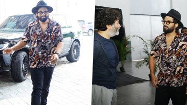 Allu Arjun Shows Off His Style in Floral Shirt With a Hat As He Preps Up for a Shoot With Trivikram Srinivas (View Pics)