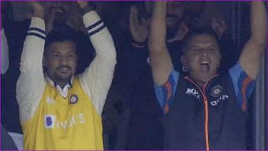 Rahul Dravid Bursts With Joy After Rishabh Pant's Century at Edgbaston in India vs England 5th Test (Watch Video)