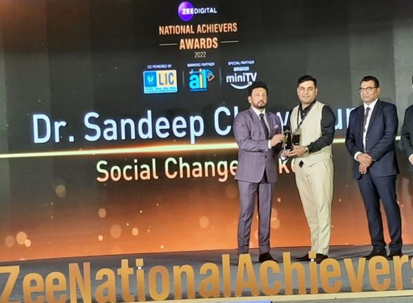 Business News | 'Save Earth Activist' Sandeep Choudhary Receives ZEE NATIONAL ACHIEVER'S AWARD 2022 for SAVE EARTH Mission