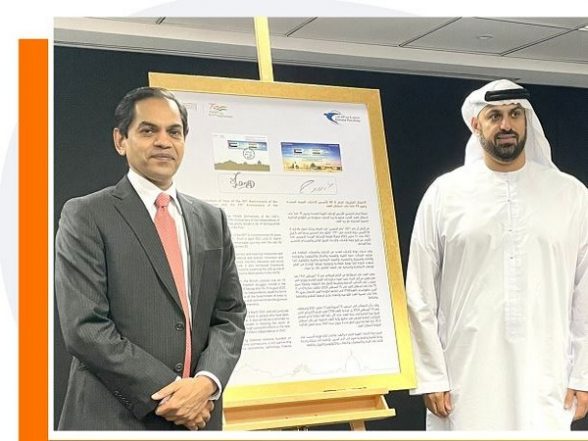 World News | 50 Yrs of Diplomatic Relations: Physical Copy of India-UAE Joint Commemorative Stamp Launched - Vimarsana News