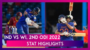 India vs West Indies, 2nd ODI 2022 Stat Highlights: Axar Patel Shines As Visitors Clinch Series