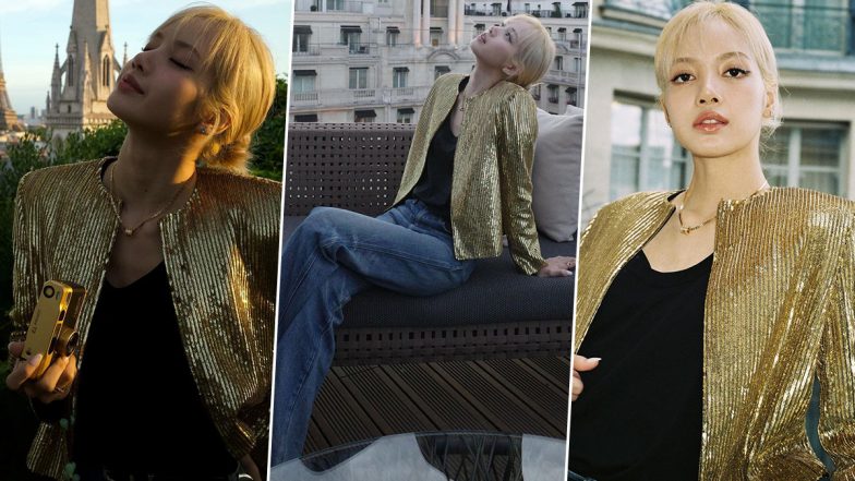 BLACKPINK’s Lisa Looks Ravishing in Striking Golden Jacket and Denims; View Holiday Pics From Paris