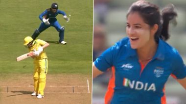 CWG 2022: Renuka Singh Castles Tahila McGrath With Sharp In-Swinger During IND W vs AUS W Clash (Watch Video)