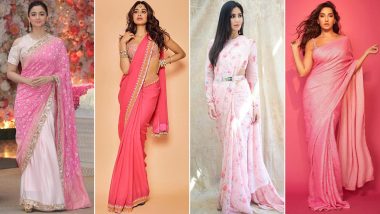 Katrina Kaif, Alia Bhatt & Other B-town Actresses In their Gorgeous Pink Sarees (View Pics)