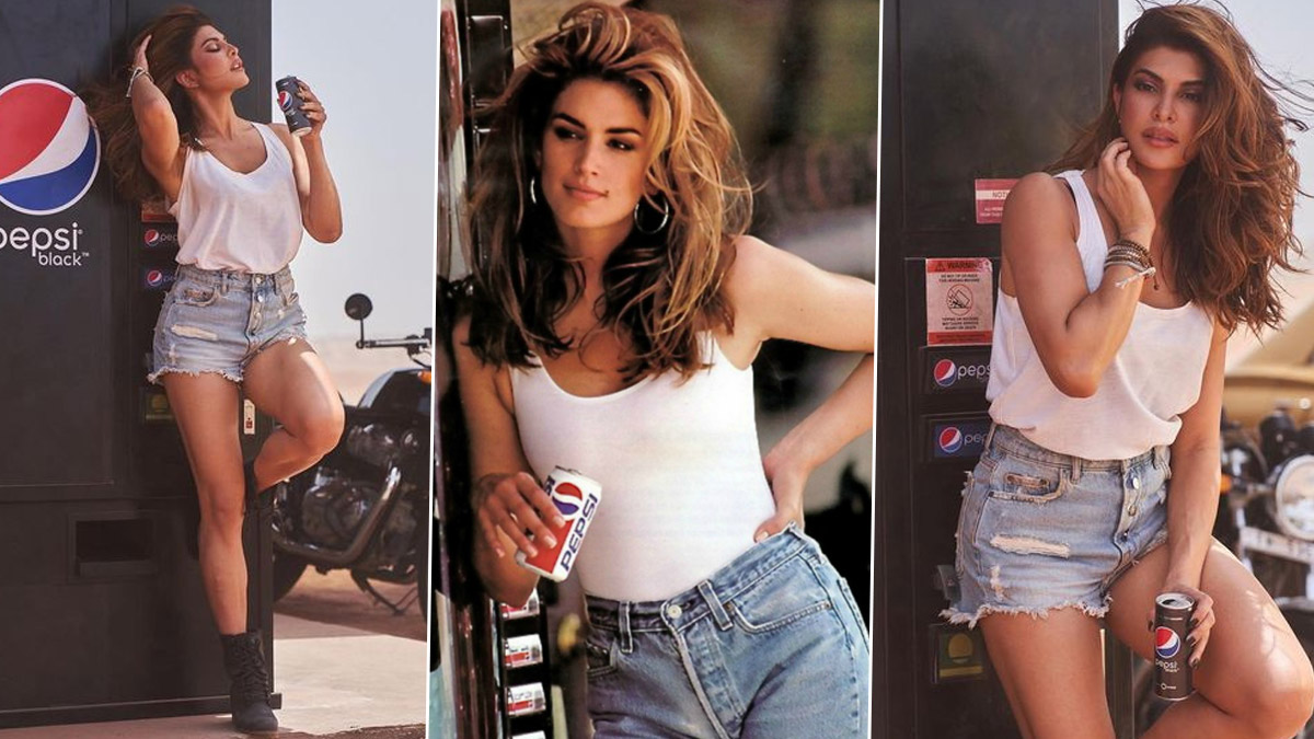 Agency News Jacqueline Fernandez Recreates Cindy Crawfords Iconic