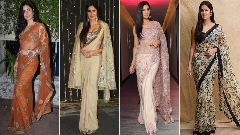 Katrina Kaif's Saree Avatars Will Serve As An Inspiration for the Upcoming Festive Season (View Pics)