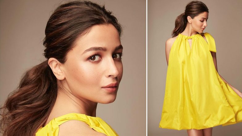 Pregnant Alia Bhatt Hides Her Baby Bump In A Yellow Shift Dress At Darlings Trailer Launch (View Pics)