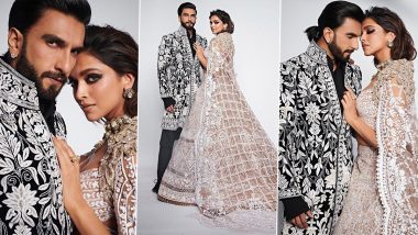 Ranveer Singh and Deepika Padukone Look Royally Elegant in Manish Malhotra’s Haute Couture (View Pics)