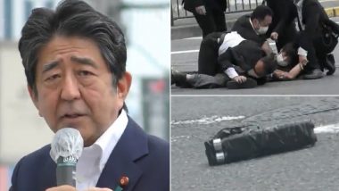 Shinzo Abe Shot: Video Shows Shooting Incident and Gunman Being Taken Into Custody