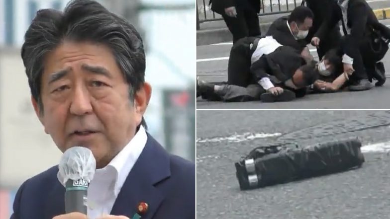 Shinzo Abe Shot: Video Shows Shooting Incident and Gunman Being Taken Into Custody