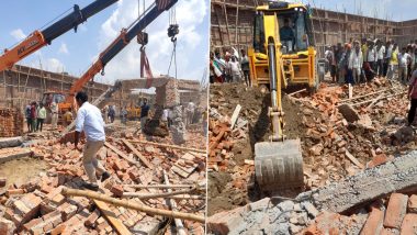 Delhi: Under-Construction Godown Wall Collapses in National Capital; Rescue Operation Underway