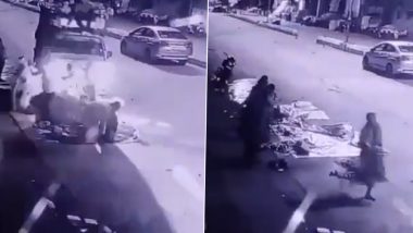 Karnataka Shocker: One Killed, Four Injured As Tempo Runs Over Pilgrims Sleeping on Premises of Famous Huligemma Temple in Hulagi District (Watch Video)