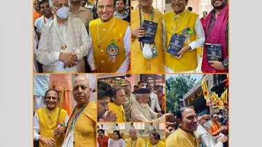 Business News | Dinesh Shahra Participates in Jagannath Rath Yatra Along with Bhagat Singh Koshyari and Dignitaries from ISKCON