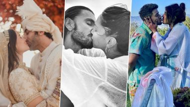 International Kissing Day 2022: From Alia Bhatt-Ranbir Kapoor to Ranveer Singh-Deepika Padukone; Check Out Best Off-Screen Kissing Moments of Celebs (View Pics)