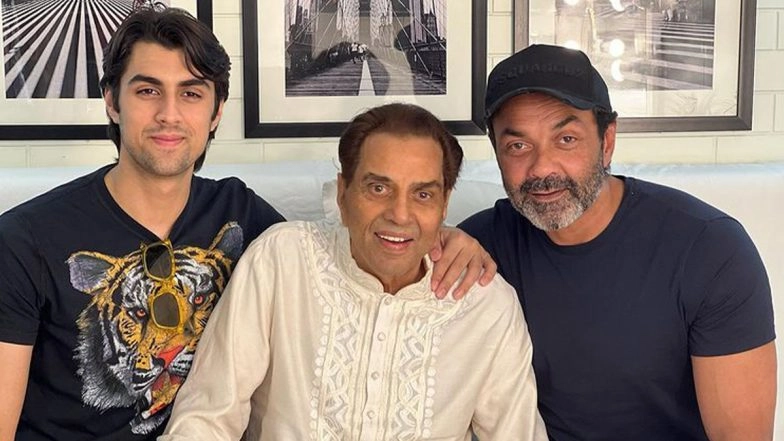 Bobby Deol Pays Surprise Visit to Father Dharmendra on the Sets of Rocky Aur Rani Ki Prem Kahani
