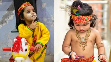 Bal Gopal Dresses for Janmashtami 2022: Easy Ideas on How To Dress Boys As Lord Krishna for Gokulashtami Celebrations (Watch Videos)