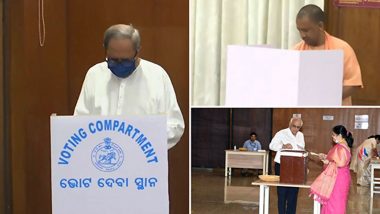 Presidential Polls 2022: UP CM Yogi Adityanath, Odisha CM Naveen Patnaik, Gujarat CM Bhupendra Patel & CM of Several Other States Cast Their Votes