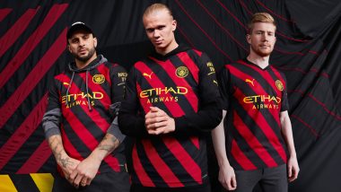 Manchester City Unveil Striped Away Kit for 2022–23 Season (See Pics and Video)