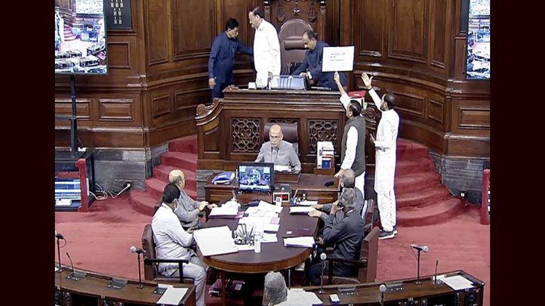 Parliament Monsoon Session: Rajya Sabha Suspends 19 Opposition MPs, Including 7 TMC Leaders, for ‘Misconduct’