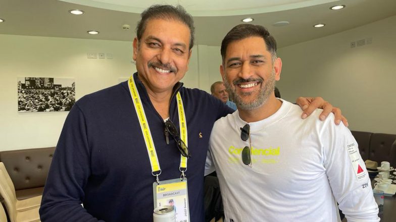 Ravi Shastri Poses With MS Dhoni, Calls Him A, ‘Maestro Who Looks in Fine Fettle’ (See Pic)