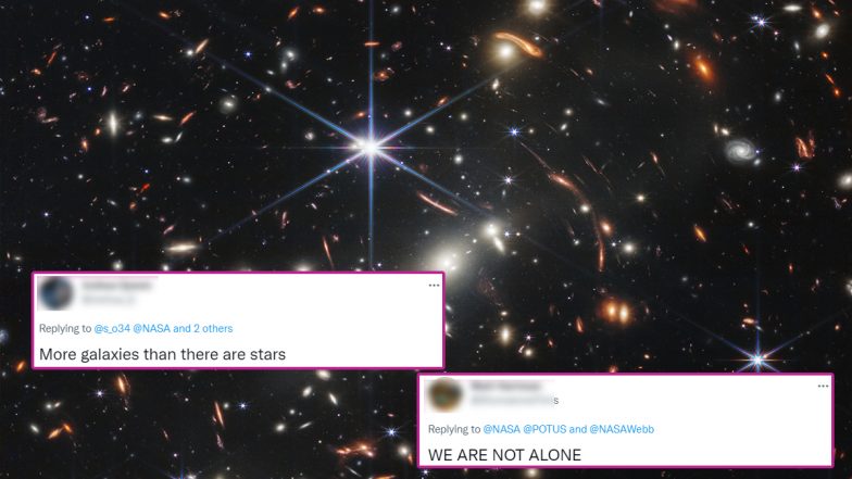 NASA Releases Deepest Infrared Images of the Universe Sent by James Webb Telescope; Check Out How Netizens Are Reacting to This Wondrous Science Marvel!