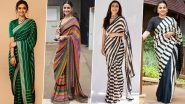 When Alia Bhatt, Vidya Balan and Keerthy Suresh's Striped Sarees Had Our Attention