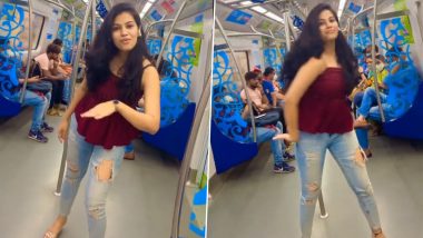 Dance Reel Gone Wrong! Hyderabad Girl Spotted Tapping Her Foot Inside Metro and On Station, Viral Video Lead Officials To Take Action Against the Young Woman