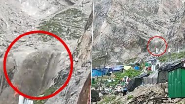 Amarnath Cloudburst: Cloudburst Hits Amarnath Cave Area, Rescue Operation Underway (Watch Video)