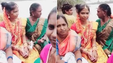 Andhra Pradesh Floods: Bride Takes Boat To Reach Groom’s Place for Wedding in Ambedkar Konaseema District (Watch Video)