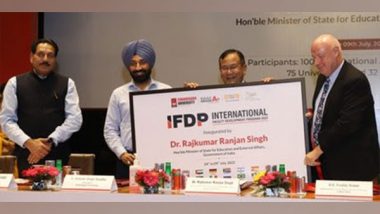 Business News | Government Has Set an Ambitious Target of 5 Lakh International Students by 2024: Dr Rajkumar Ranjan Singh, Union MoS for External Affairs, & Education