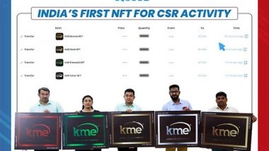 Business News | KME - India's First NFT for CSR Activity Launch