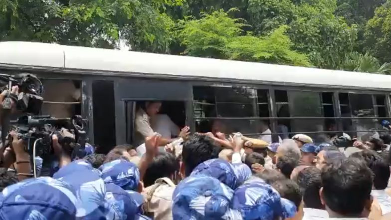 National Herald Case: Several Congress Workers Detained From Outside Party HQ in Delhi (Watch Video)