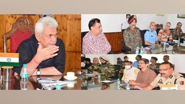 India News | J-K: LG Manoj Sinha Reviews Ongoing Rescue Operations at Amarnath Cave