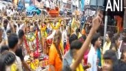 India News | Ujjain: Enthusiastic Devotees Take Part in Baba Mahakal's Religious Procession After Lifting of COVID Restrictions
