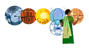 Anna Mani 104th Birth Anniversary Google Doodle: Search Engine Giant Celebrates Birthday of Weather Woman of India With Whimsical Illustration