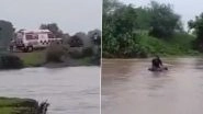 Madhya Pradesh Shocker: No Bridge to Cross River, Pregnant Woman Tied To Rubber Tube to Reach Hospital in Harda; Watch Video
