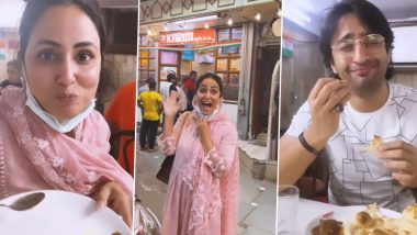 Shaheer Sheikh and Hina Khan Spend a Gala Time on Delhi’s Popular Street, Bond Over Dinner! (Watch Video)