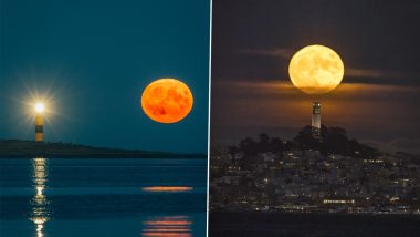 Supermoon Photos, Sturgeon Moon 2022 Images and HD Wallpapers Flood Twitter, View Beautiful Pics of the Last Supermoon of the Year!
