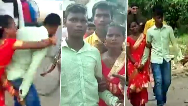 'Meri Shadi Karwao' Woman Goes Berserk Spotting Fiance on Road, Forces Him to Marry Her Right Away in Bihar’s Nawada (Watch Viral Video)