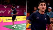 CWG 2022: Lakshya Sen Sends His Racket Flying Into the Crowd After Winning Gold in Men’s Singles Badminton on Debut (Watch Video)